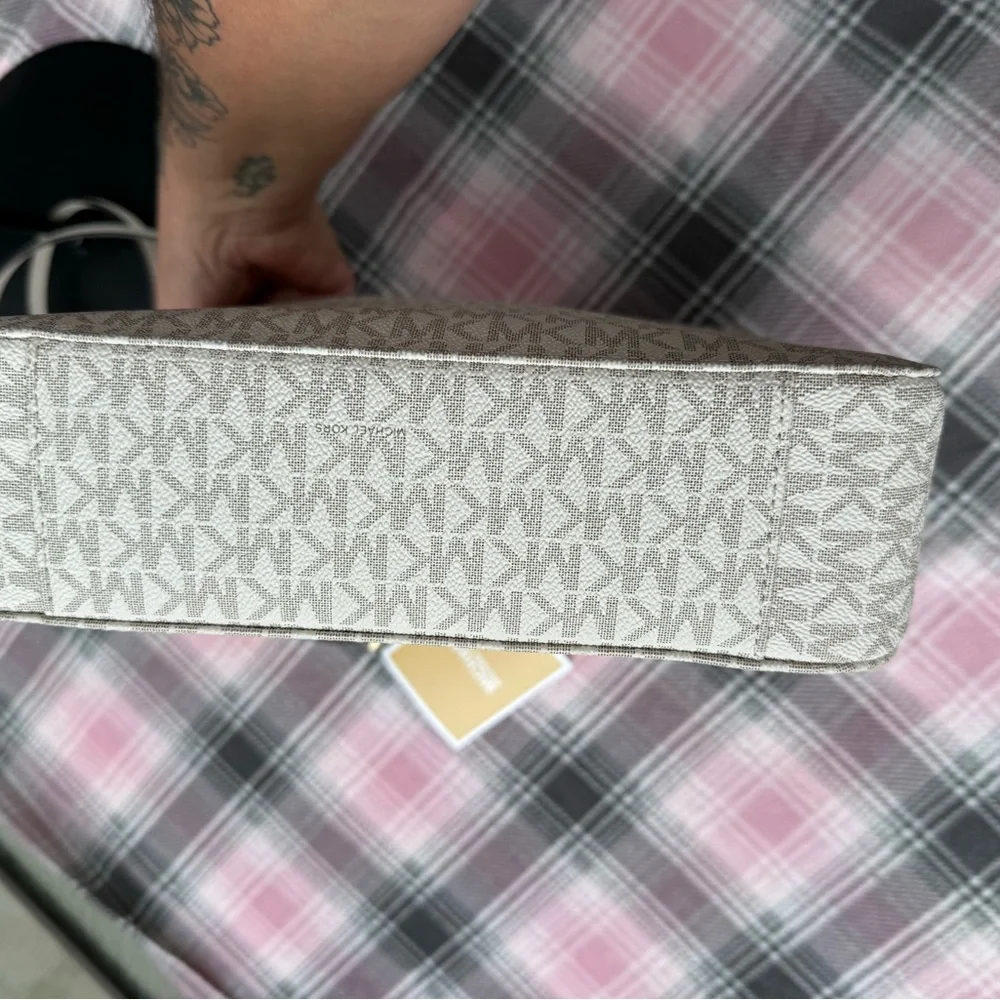 Michael Michael Kors Cream and Gray Monogram Bag